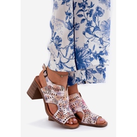 Jezzi Openwork women's sandals on the multicolor post multicolored 1