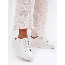Women's leather sneakers on the Vinceza 88018 white platform 2 Women's leather sneakers on the Vinceza 88018 white platform 2