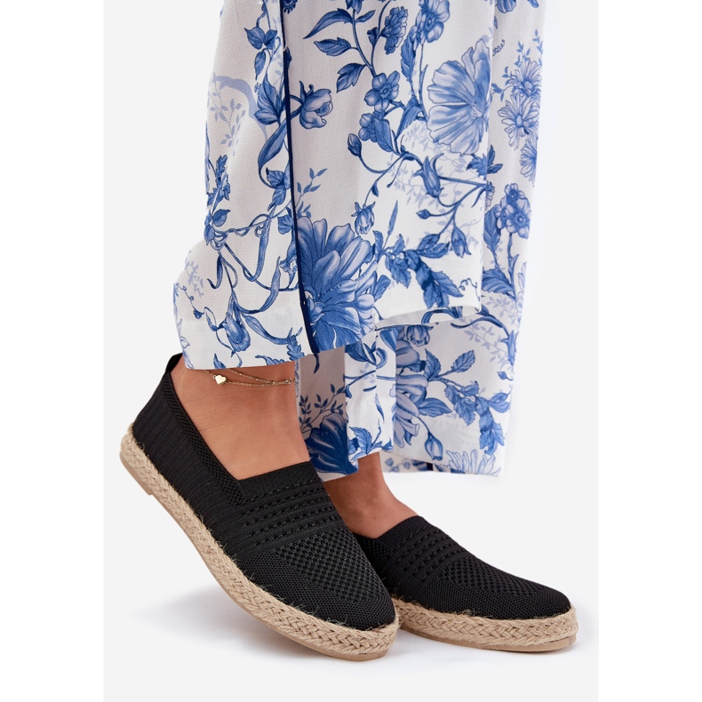 Women's espadrilles with Vinceza braid 13624 black 1