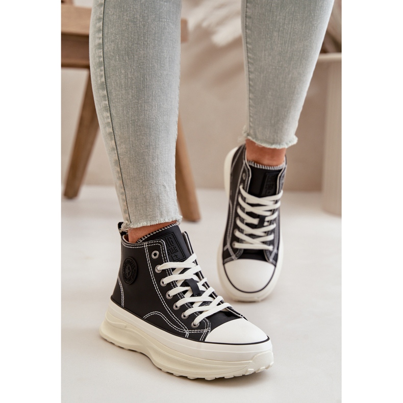 Women's sneakers on the platform Big Star OO274063 black platform 1 Women's sneakers on the platform Big Star OO274063 black platform 1
