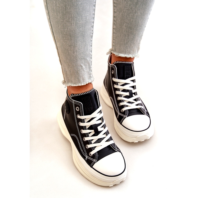 Women's sneakers on the platform Big Star OO274063 black platform 3 Women's sneakers on the platform Big Star OO274063 black platform 3