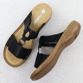Women's flip-flops for Velcro Black Rieker 60885-00 3
