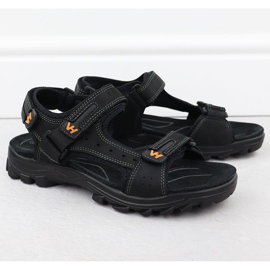 Men's leather sandals for Velcro Vanhorn 28302 black 1 Men's leather sandals for Velcro Vanhorn 28302 black 1