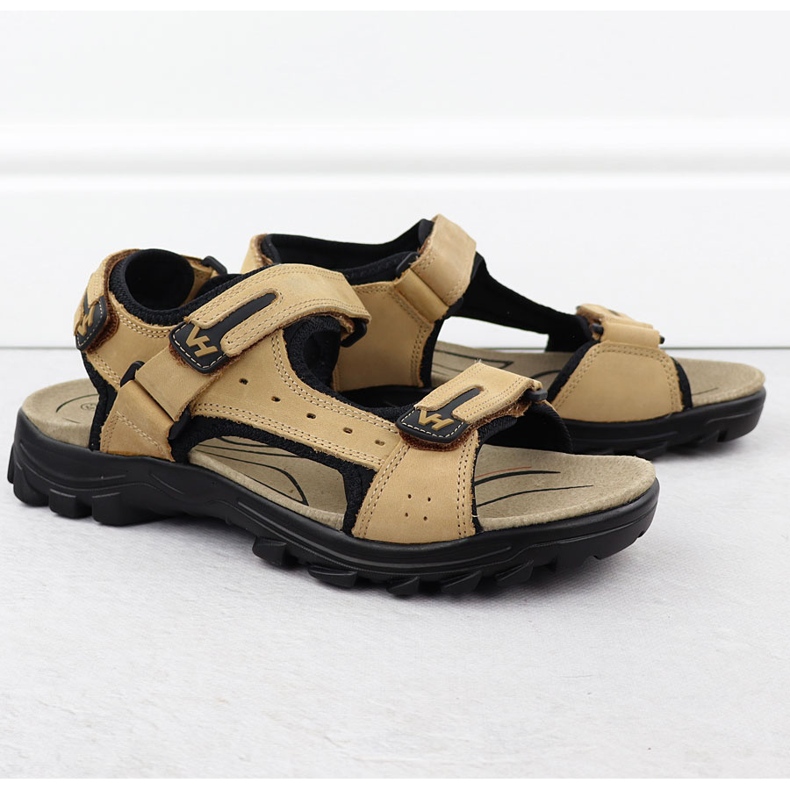 Camel Vanhorn 28302 leather sandals brown 1