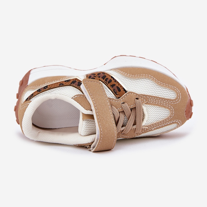 Children's sneakers on the Velcro leopard beige 2 Children's sneakers on the Velcro leopard beige 2