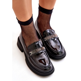 S.Barski Women's varnished LoAffoles loafers with decoration LZ42-030 black 3 S.Barski Women's varnished LoAffoles loafers with decoration LZ42-030 black 3