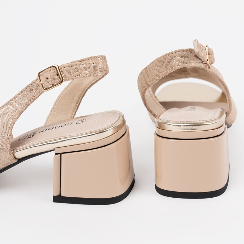 Goodin Beige heels sandals 1 Goodin Beige heels sandals 1
