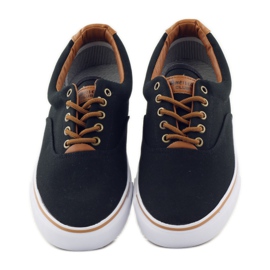 American Club Black sneakers tied 18-65 brown 4
