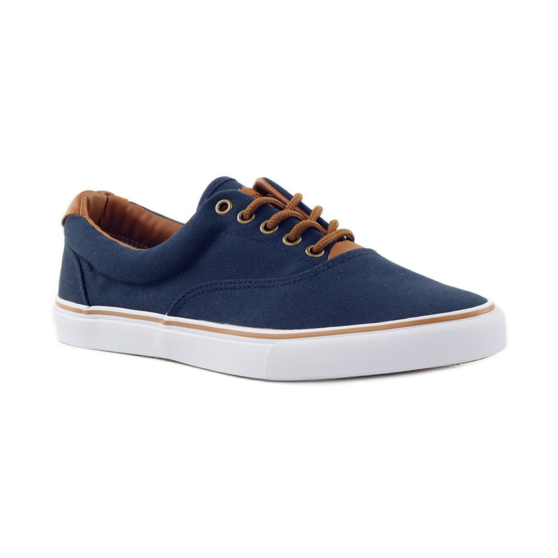American Club Navy blue sneakers tied 18-65 brown 1 American Club Navy blue sneakers tied 18-65 brown 1