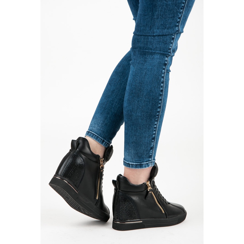 Black sneakers with a zipper 2