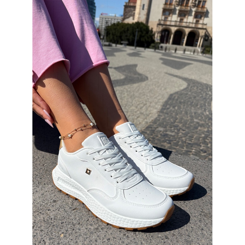 Lightweight women's sports shoes big star rr274629 hi-Polish white system 2