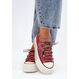 Women's sneakers on Goe RR2N4104 Platform red 2