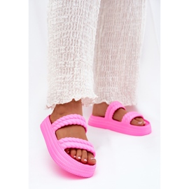 S.Barski Foam light women's slippers on the platform S. Barski ZK51-001 fuchsia pink 2