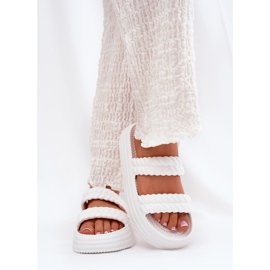 S.Barski Light foam flip flops on the platform S. Barski ZK51-001 white 2