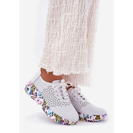 Leather Openwork Women's Shoes on wedges butterflies Artiker 56c1618 white 1 Leather Openwork Women's Shoes on wedges butterflies Artiker 56c1618 white 1