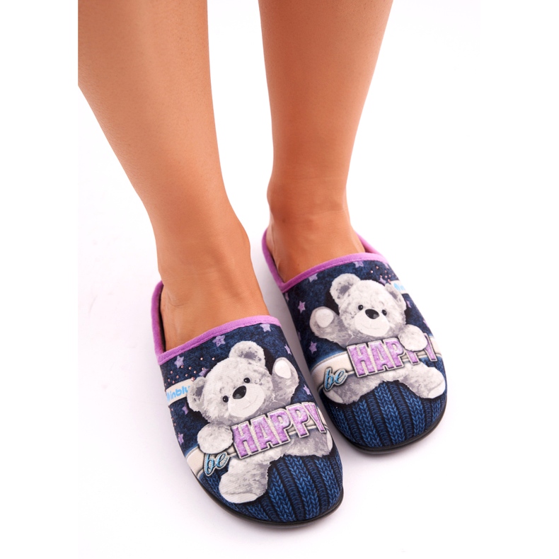 Women's slippers with an inblu gf000025 navy blue 2 Women's slippers with an inblu gf000025 navy blue 2