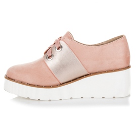 Seastar Tied brogues on the platform pink 1