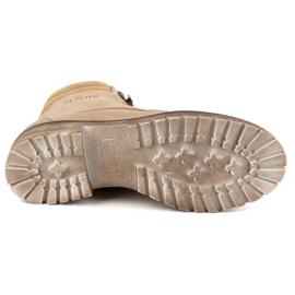 Olivier Women's leather ankle boots, winter insulated boots, 365BB, beige 4 Olivier Women's leather ankle boots, winter insulated boots, 365BB, beige 4