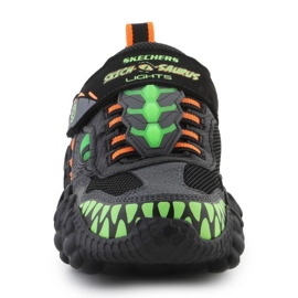 Skechers Skech-A-Saurus-Dino 400112L-BKLM shine shoes black 2