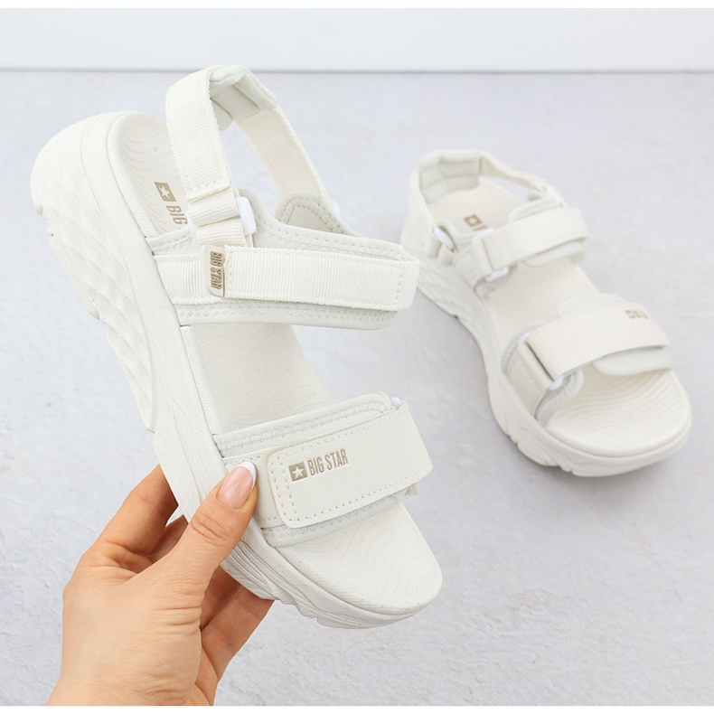 Big Star RR274A076 Women's Velcro sports sandals beige 1 Big Star RR274A076 Women's Velcro sports sandals beige 1