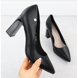 Women's pumps on the decorative post Black Vinceza 62221 1 Women's pumps on the decorative post Black Vinceza 62221 1
