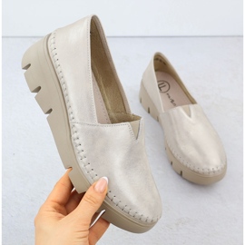 Women's leather shoes on the golden wedge Filippo 6161 1