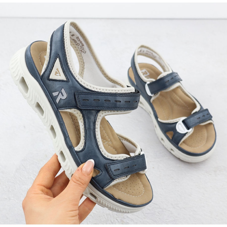 Rieker 64066-14 navy blue sports sandals 1