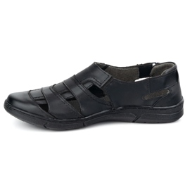 Olivier Men's leather shoes 54kz black light airy for the summer 1