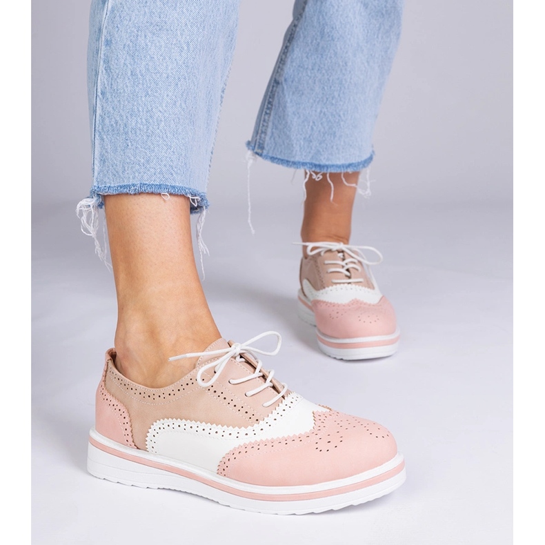 Pink classic oxford shoes 1 Pink classic oxford shoes 1