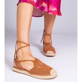 Flat -heeled espadrilles brown sandals 1 Flat -heeled espadrilles brown sandals 1