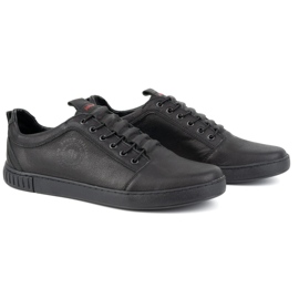 Polbut Men's casual leather shoes 2121/2 black 4