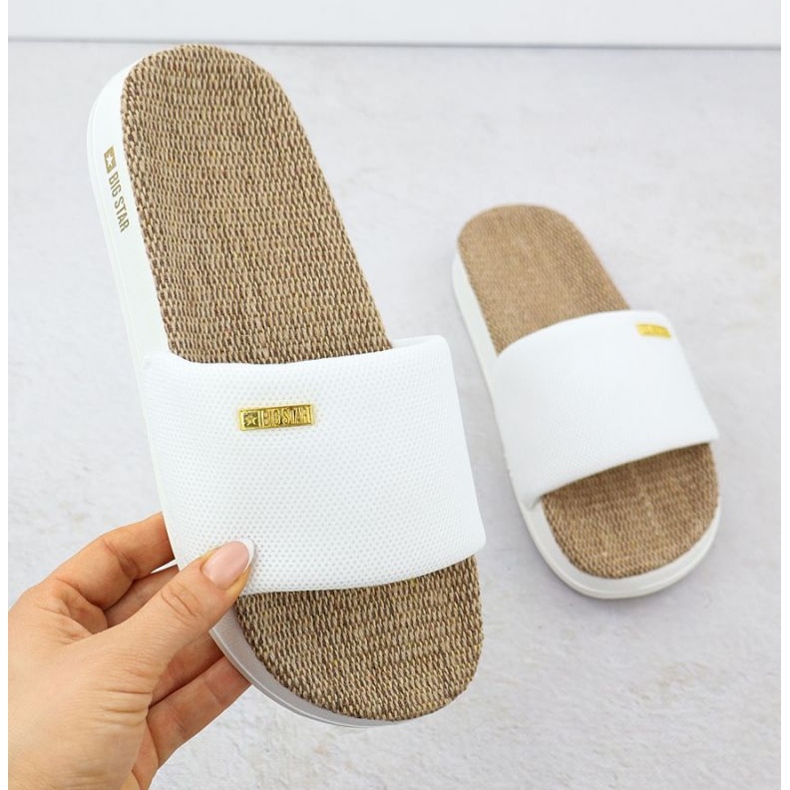 Women's slippers big star rr274a103 white 1 Women's slippers big star rr274a103 white 1