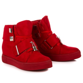 Seastar Suede wedge sneakers red 1