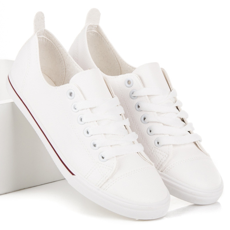 Seastar White tied sneakers 2