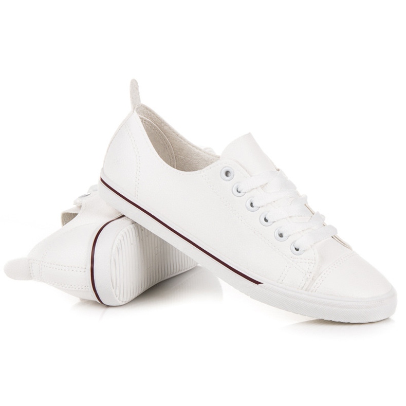 Seastar White tied sneakers 1