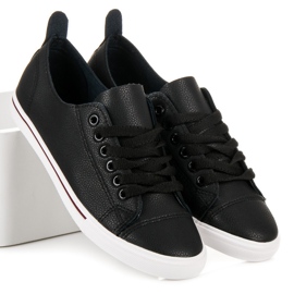 Seastar Black lace-up sneakers 1