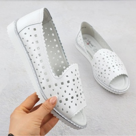S.Barski Women's leather shoes Open toe Openwork White Pearl S. Barski LR51-922 1 S.Barski Women's leather shoes Open toe Openwork White Pearl S. Barski LR51-922 1