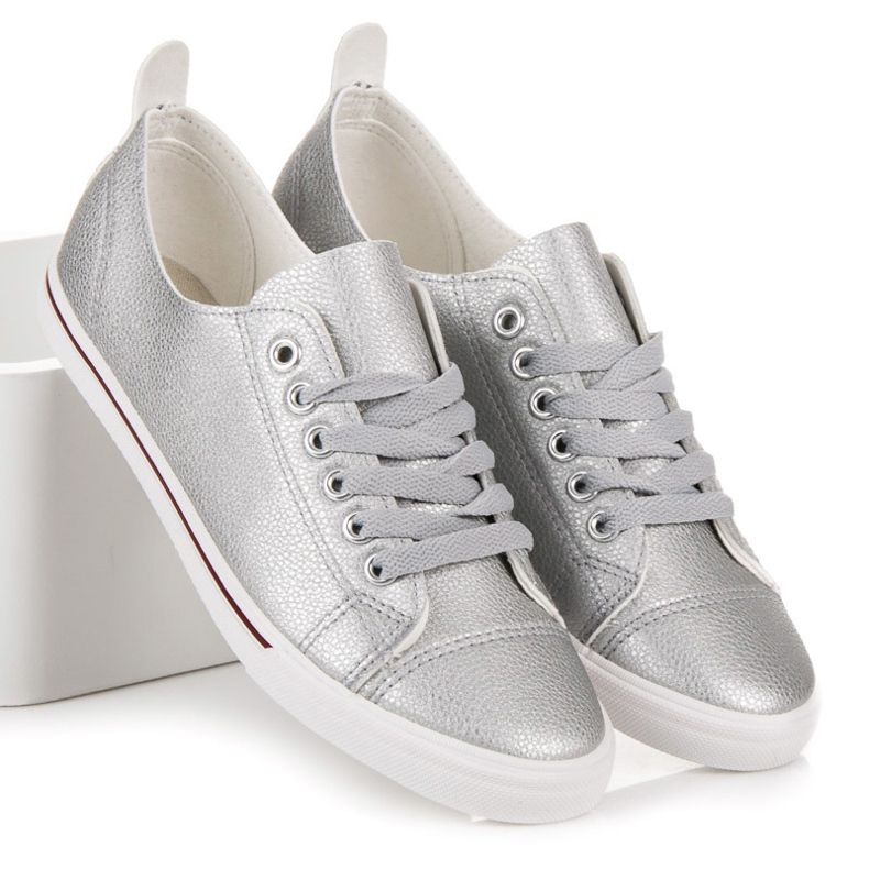 Seastar Silver tied sneakers grey 1 Seastar Silver tied sneakers grey 1