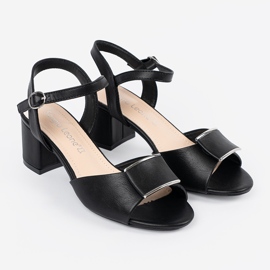 Sergio Leone Sandals on the pillar of women with an outdoor heel black 1 Sergio Leone Sandals on the pillar of women with an outdoor heel black 1
