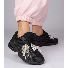 Black sneakers with detachable decorations 2 Black sneakers with detachable decorations 2