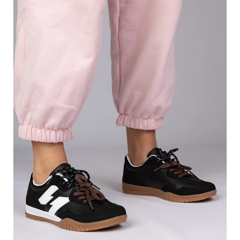 Black sneakers sneakers with colorful laces 1 Black sneakers sneakers with colorful laces 1