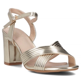 Filippo Women's leather sandals on the Golden Post DS6901/25 1