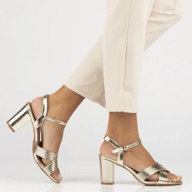 Filippo Women's leather sandals on the Golden Post DS6901/25 2