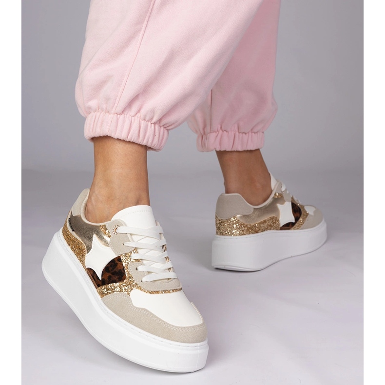 Leopard sneakers with glitter multicolored 2