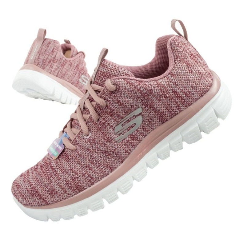 Skechers shoes graceful twisted fortune 12614/mve pink 1