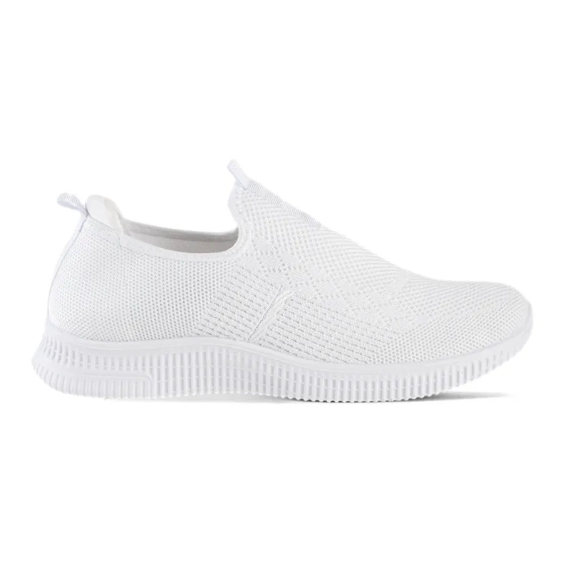 White women's slip-on sports shoes 1