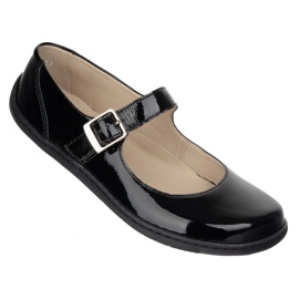 Barefoot women's ballerinas Olivier 1286 - leather shoes with a buckle for everyday and elegant stylizations black 1 Barefoot women's ballerinas Olivier 1286 - leather shoes with a buckle for everyday and elegant stylizations black 1