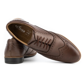 Olivier Formal shoes leather brogs 306gt brown mocha 2