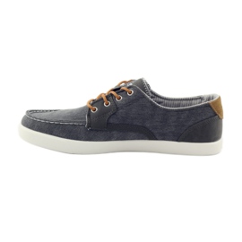American Club American 205081 men's textile moccasin shoes grey 2