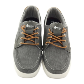 American Club American 205081 men's textile moccasin shoes grey 4